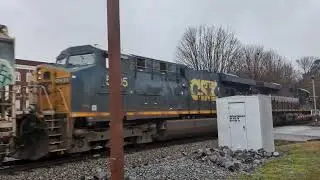 CSX 1871 Atlantic Coast Line Leads M652 Through Cherryville North Carolina 