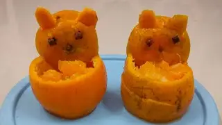 How To Make Orange Bear | Fruit Cutting Skill | Fruit Art #amazing #cuttingskill