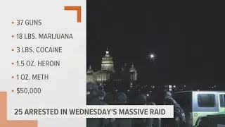 25 arrested in massive drug, weapons raid in Des Moines metro