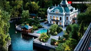 Inside a $50,000,000 Lakefront Mansion with Private Funicular Trains!