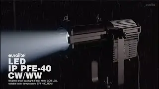 EUROLITE LED IP PFE 40 CW WW - Wetterfester Scheinwerfer (IP65), 40-W-COB - SP Veranstaltungstechnik