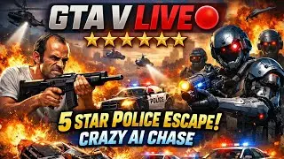 GTA V LIVE 🔴 5 STAR POLICE ESCAPE 😱 part-3 #shortfeed