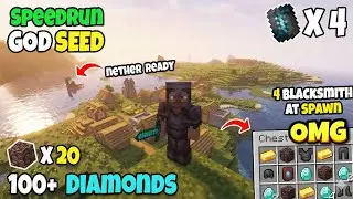 MINECRAFT SPEEDRUN SEED IN POKET EDITION AND BEDROCK EDITION MCPE 