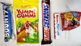 ASMR: Satisfying video Lollipops,skittles,BUBBLE GUM🍭🍡 Candy and Sweets 😋😋💖