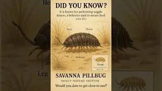 #SavannaPillbug #Pillbug #InsectFacts #BugWorld #Wildlife