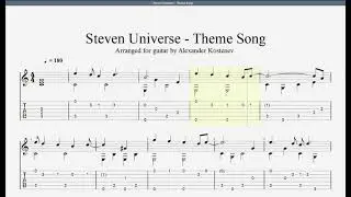 Steven Universe - Theme Song (Guitar Tabs) #fingerstyle #guitartabs #sheetmusic