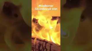 Modern wood burning stove secondary air system