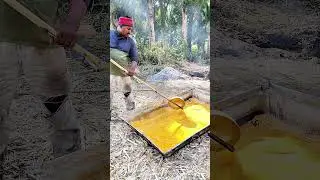 Making sugarcane molasses😱😋