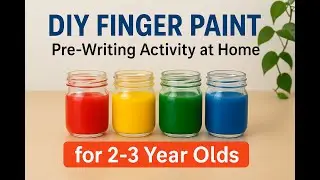 DIY Finger Paint for Toddlers | Pre-Writing Activity at Home for 2-3 Year Olds(ENG-SUB)