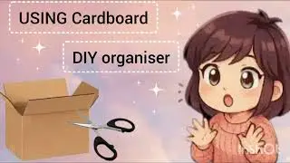 DIY beautiful organizer using cardboard 😍🌈#paint #kainat's colorful world# art