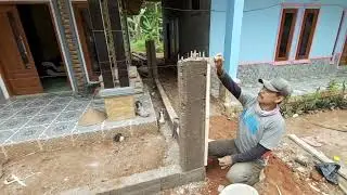 cara mrispang dan tarik benang hingga  mlaster tiang pagar minimalis