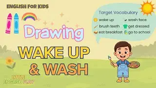 Morning Routine Drawing ☀️ | Wake Up, Wash Face & Go to School