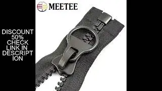 Meetee 60-300cm 8# Resin Zippers Open-End Zip Closure for Down Jacket Bag Tent Long Zipper Repair Ki