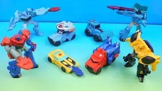 2016 TRANSFORMERS ROBOTS IN DISGUISE SET OF 8 McDONALDS HAPPY MEAL COLLECTION TOYS VIDEO REVIEW