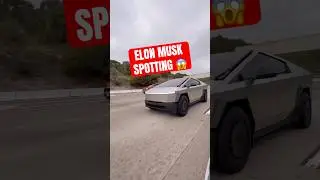 Я видел Илона Маска за рулём Cybertruck 😱 #elonmusk #viral