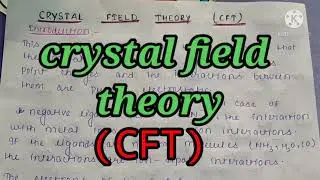 crystal field theory with postulates| inorganic chemistry|Bsc & MSc