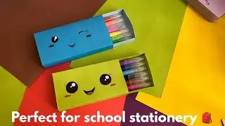 DIY Cute Paper Pencil Box 📦✨ | Easy & Aesthetic Stationery Organizer | Step by Step