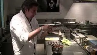 Hans van Wolde prepares a dish at Beluga