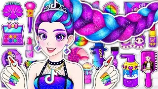 💖Paper DIY💖KPOP DEMON HUNTERS RUMI Social Media Prom Dress + Skincare + Makeup Blind Bag Unboxing #2