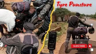 TYRE PUNCTURE hua | Pune to Bangalore | Day 1 #travel  #bikeride #motovlog 
