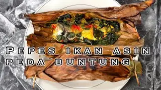 Resep pepes ikan asin peda buntung daun kemangi yang enak banget || ide masakan tanpa minyak goreng