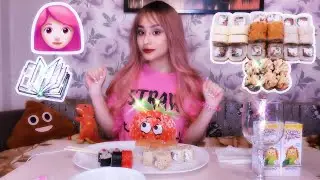 MUKBANG/МУКБАНГ - роллы/книга/волосы и Ни О чЁм И оБо ВсЁм 🤗