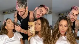 Anitta ensina seu namorado Gui Araújo a fazer sua maquiagem em Live no Instagram (COMPLETO)