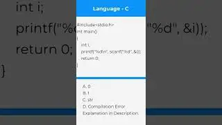 What will be the output if value "str" given to scanf()? #Shorts #CodeOutput #RudraSingh