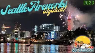 New Year's Eve 2022 Seattle Fireworks and Drone Show | From the Water!