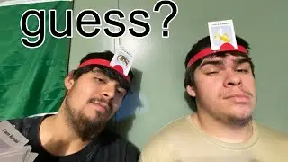 Мы играли в Hedbanz (проигравший получает наказание).