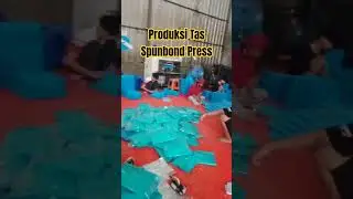produksi tas spunbond press #goodybag #pabriktas #pabrikpress #taspolos