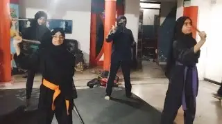 Boys And Girls Nunchuk Practice 