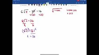 solving radical equations - part 1
