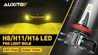 Светодиодные лампы для противотуманных фар AUXITO H11/H8, 3000К, янтарно-желтые, со светодиодными...