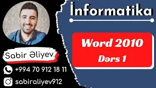Word 2010 -Dərs 1 (File tabı və sənəd üzərində işlər)