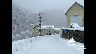 L' usine hydro&eacute;lectrique SHEM de La Cassagne Pyr&eacute;n&eacute;es Orientales sous 45 cm de neige