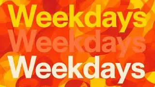 Name  of week  days# calm # non stimulating # learning  #kids educational 
