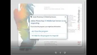 How to Slove Adobe Photoshop CS Not Responding