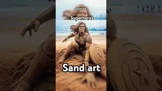sand art of Superheroes #shorts #ai