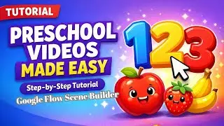 Preschool Counting Videos Using Google Flow Scene Builder | Kids Learning Tutorial| skool.com.bd