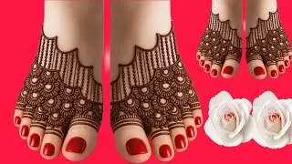 New Easy Feet Mehndi Design| Mehandi Ka Design |Simple Foot Henna Design | Easy Leg Mehndi Design 