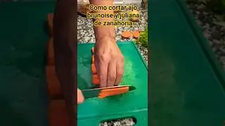 Como cortar ajo brunoise y juliana de zanahoria #juliana #brunoise Chef Santiago Escudero