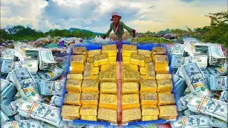 Wow amazing I Found lot of can prize, money $$$ & gold jewelry in bag at garbage landfill