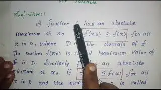 Basic Idea of Maxima and Minima for one variable #shorts