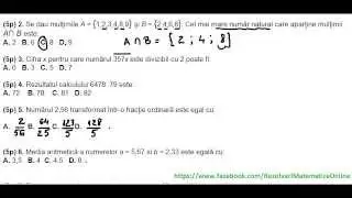 Clasa a VI-a - Test initial 1 (partea I)