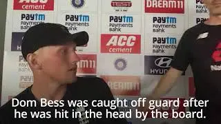Backdrop falls on Dom Bess press conference after four wickets in first Test against India