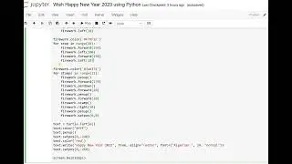Wish Happy New Year 2023 using Python