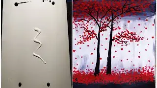 Earbud painting of tree