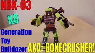 NBK-03 KO Generation Toy Bulldozer (3p  Constructicon Bonescrusher) - GotBot True Review NUMBER 424