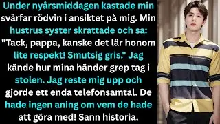 På nyårsmiddagen kastade min svärfar vin på mig, så jag gjorde ett samtal och…